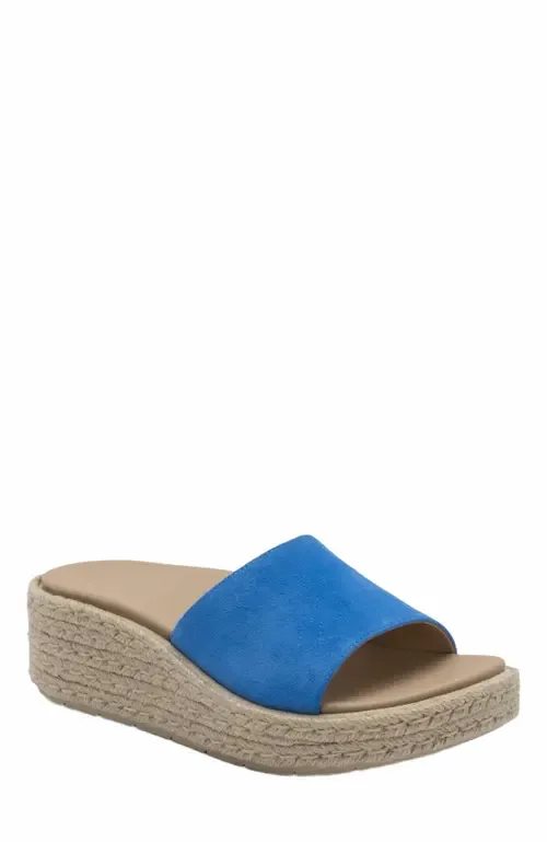 Solstice Slide in Mar Blue Suede