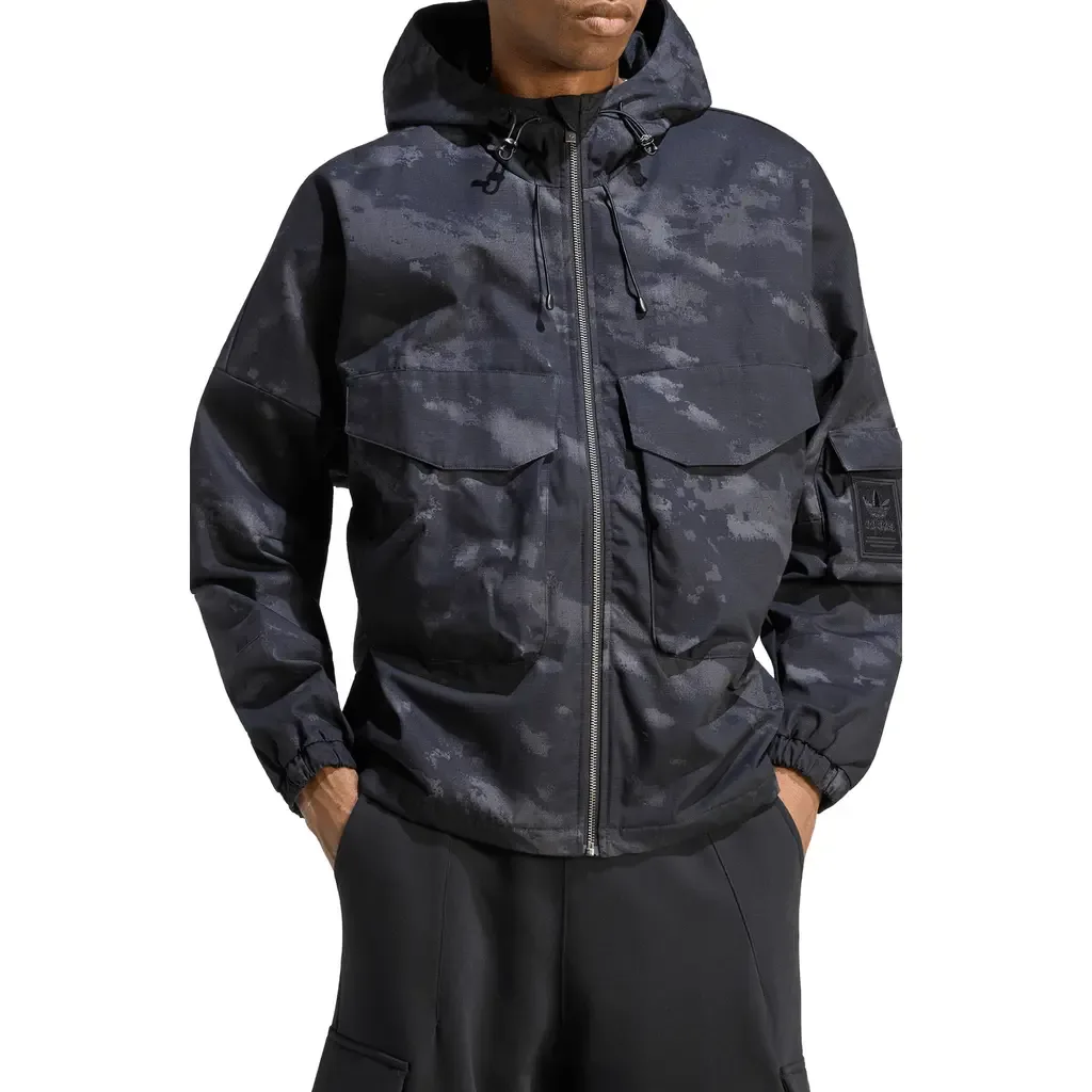 Camo Hooded Windbreaker by adidas