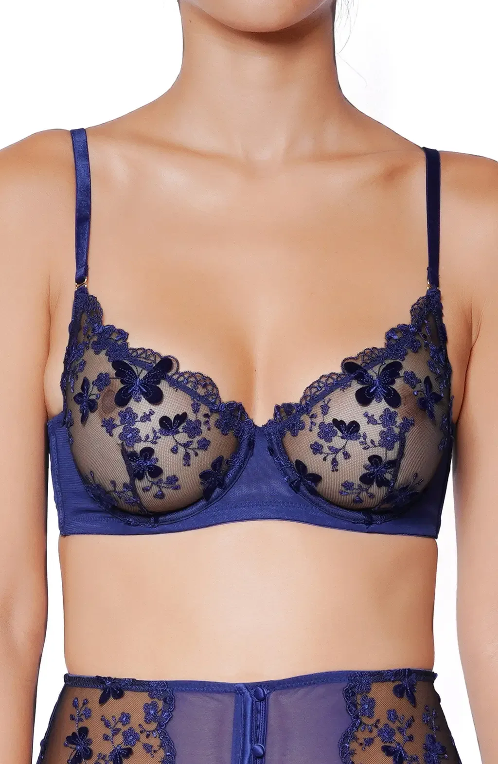 Papillion Embroidered Unlined Underwire Bra