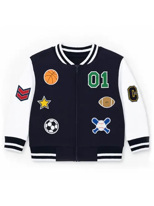 French Terry Varsity Sports Jacket by Florence Eiseman