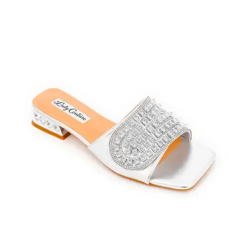Clear Rhinestone Slingback Sandal by LADY COUTURE