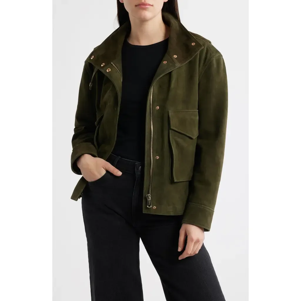 Suede Bubble Jacket by Bernardo