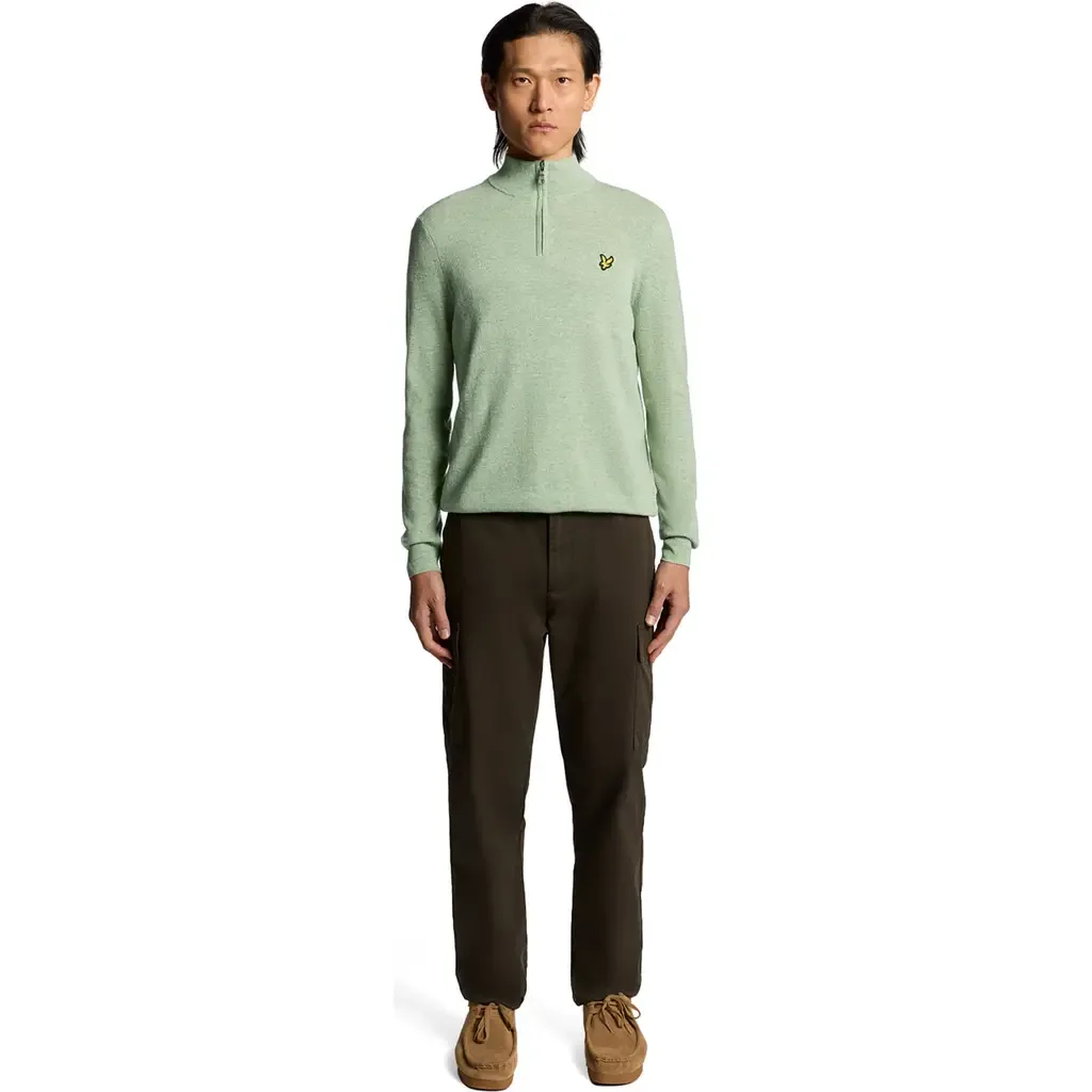 Lambswool Blend Quarter Zip Sweater by Lyle & Scott