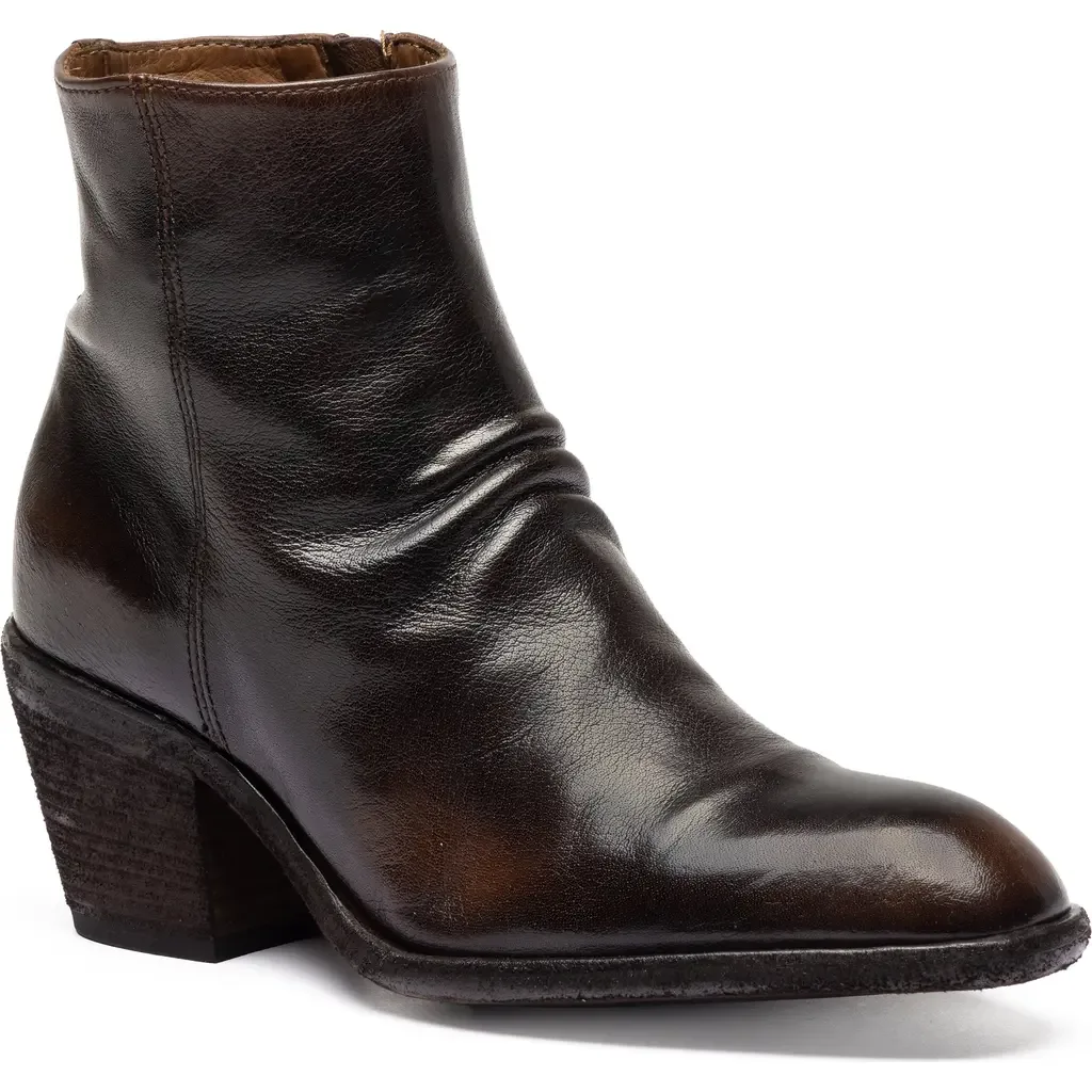 Sydne 008 Leather Pointed-Toe Bootie by Officine Creative