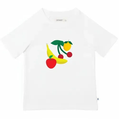 Organic Cotton Fruit Salad Graphic T-Shirt by Jackalo