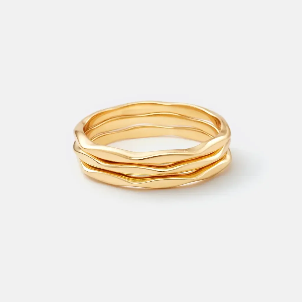 Hammered Stacking Rings - Set of 3 by Sara Patino