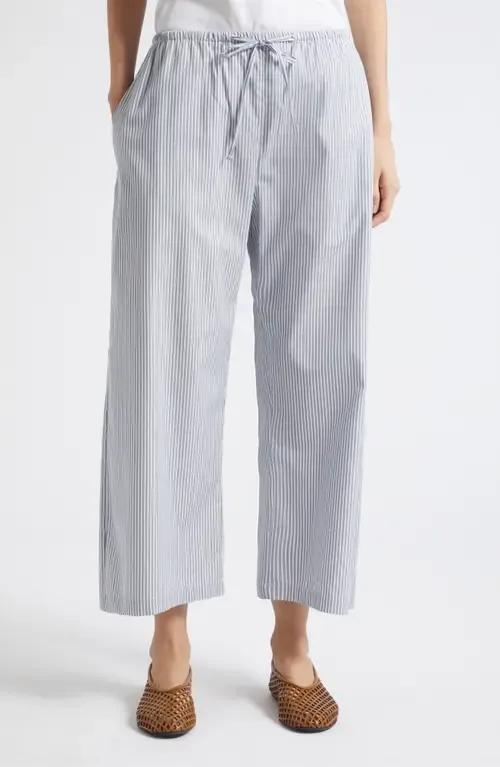 Yoshi Stripe Cotton Blend Drawstring Pants by LESET