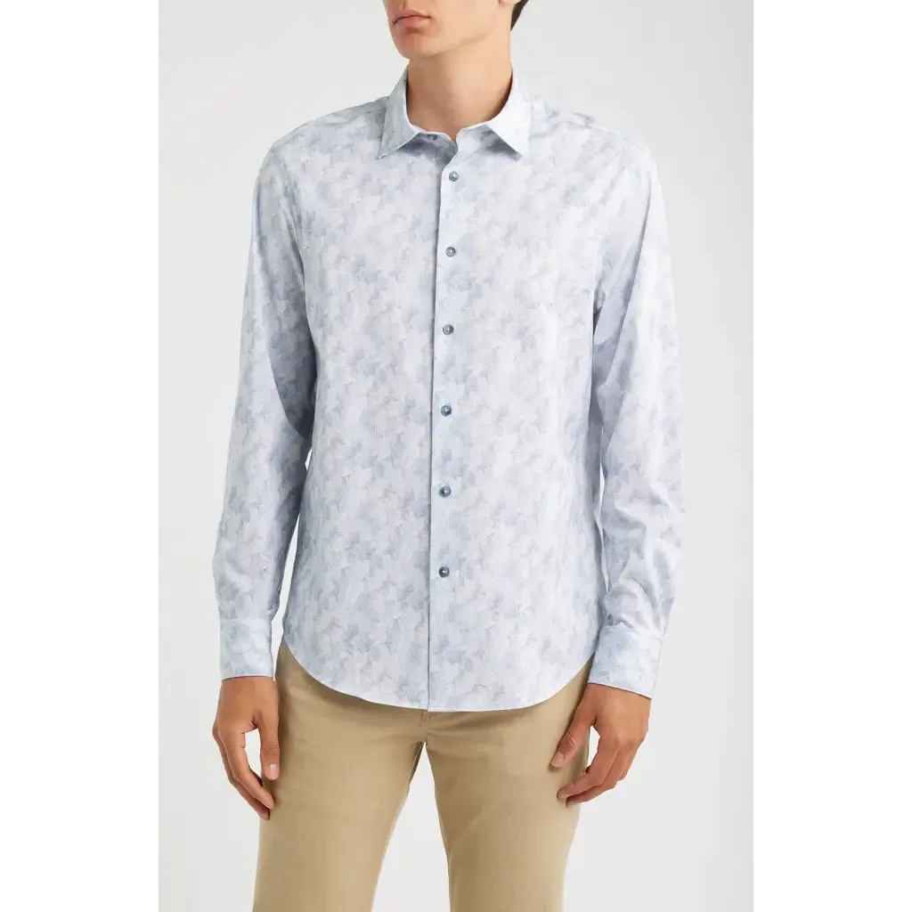 James OoohCotton Stretch Shirt by Bugatchi