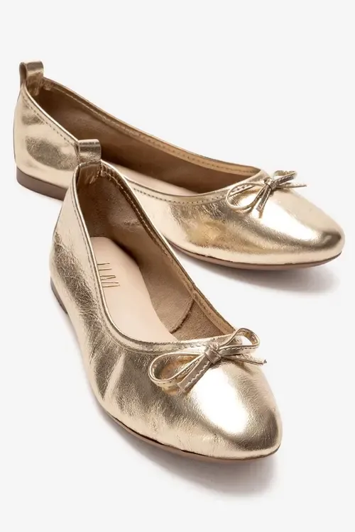 Florence Leather Ballerina Flats by Forever & Always Shoes