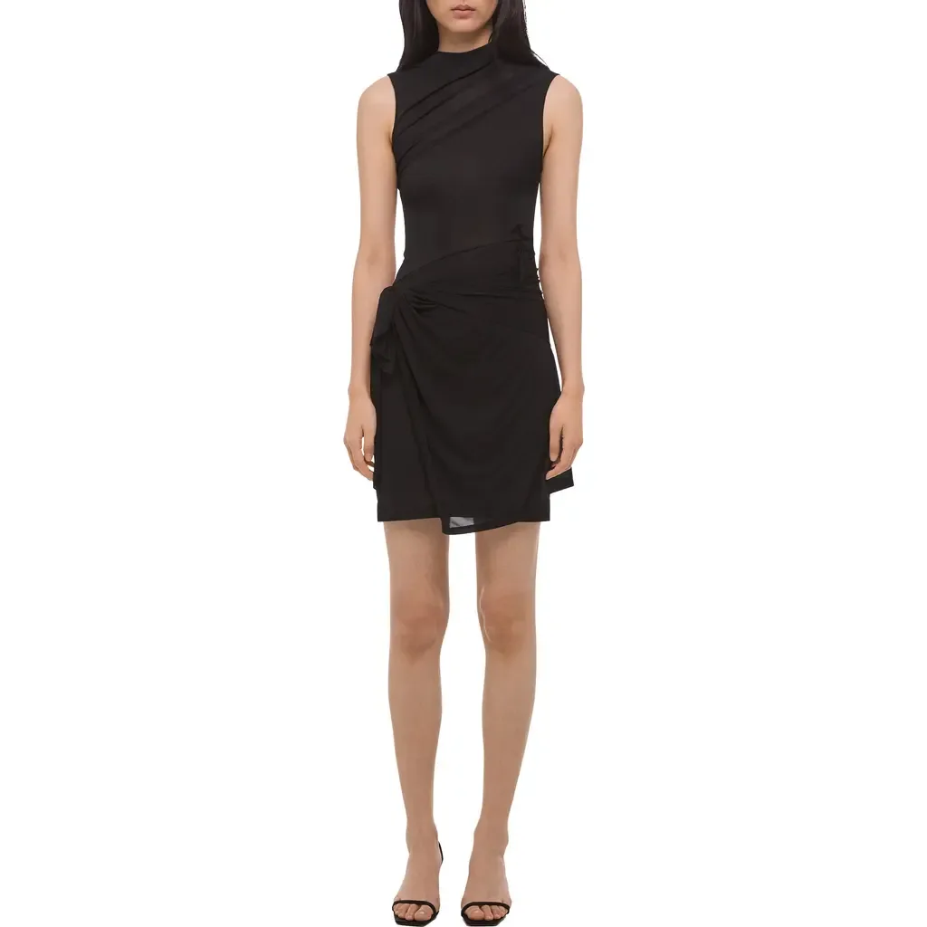 Side Knot Sleeveless Dress by Helmut Lang