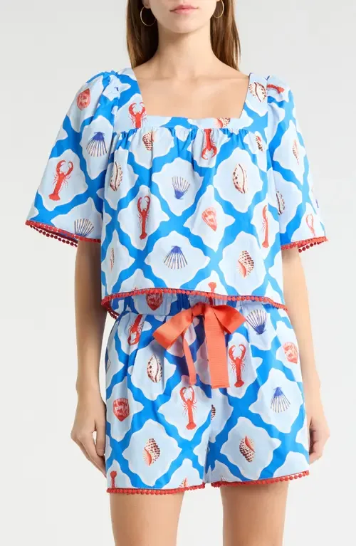 Lobster Bay Durmy Cotton Top by SUGARLIPS