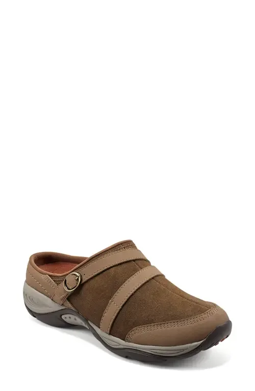 Equinox Clog in Light Brown Suede by Easy Spirit
