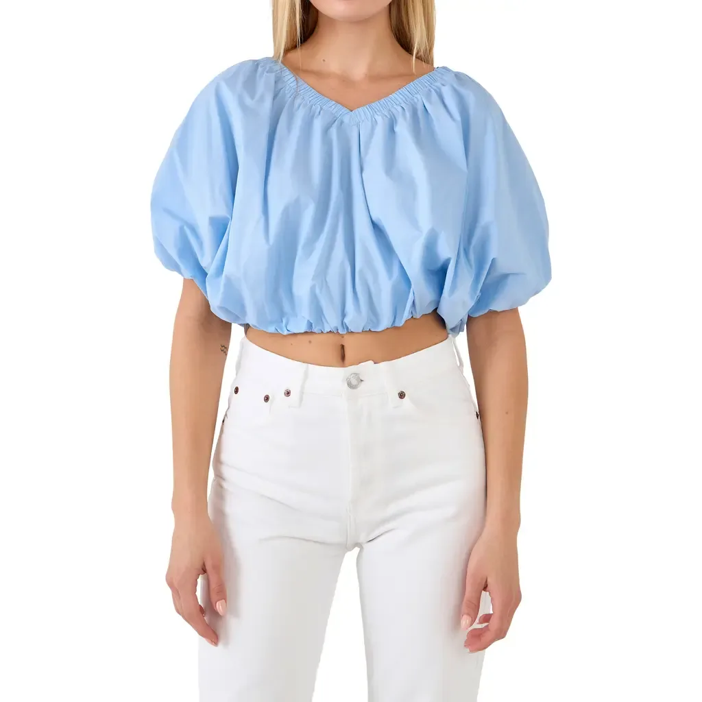 Puff Crop Blouse by Endless Rose