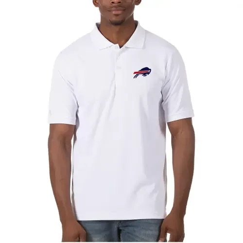 Antigua White Buffalo Bills Legacy Pique Polo by ANTIGUA