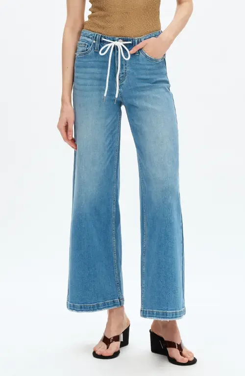 Zephyrine Drawstring Wide Leg Jeans by Bayeas