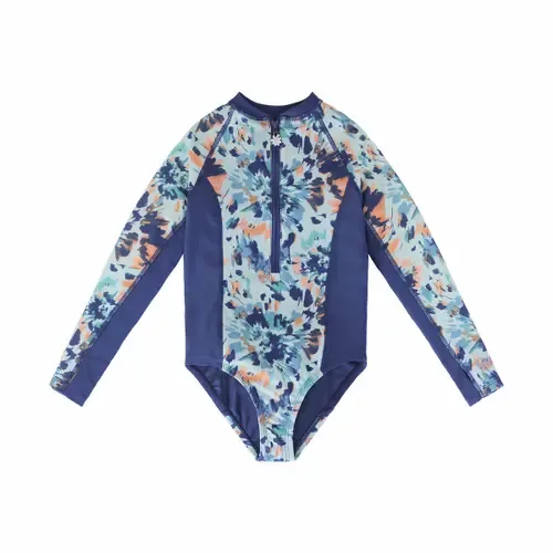 Long Sleeve Half Zip Swim Suit by UV Skinz