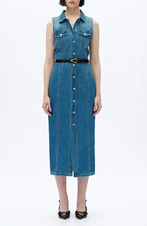 Sleeveless Denim Maxi Dress