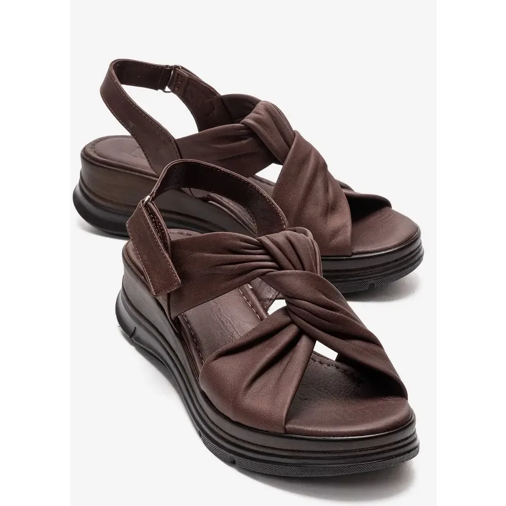 Oara Leather Sandal by Forever & Always Shoes