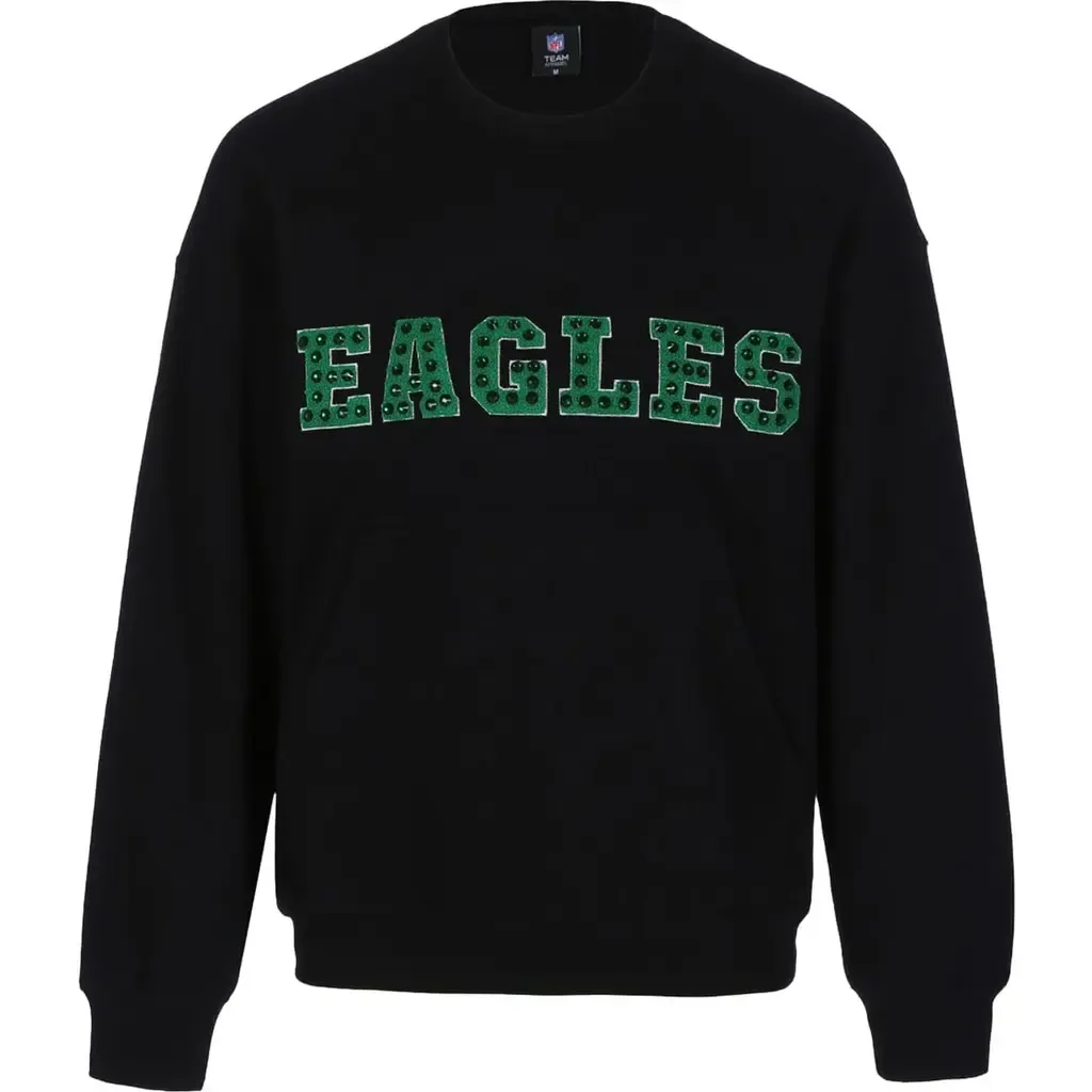 Philadelphia Eagles Chenille Jeweled Sweatshirt by CUCE