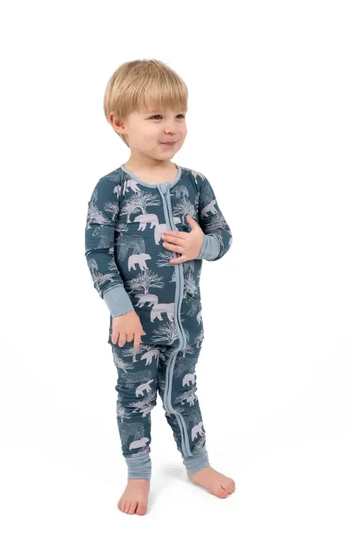 Viscose Matching Family Holiday Pajama Sleeper, Reindeer & Polar Bear Prints by Leveret
