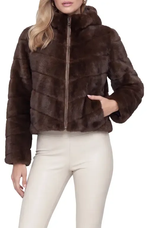 Fur-Free Mink (faux Fur) Hooded Jacket