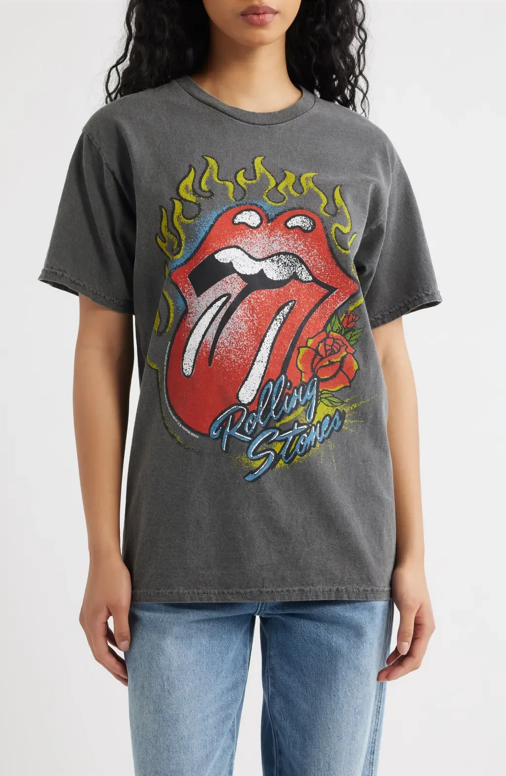 Rolling Stones Flaming Hot Lips Graphic T-Shirt
