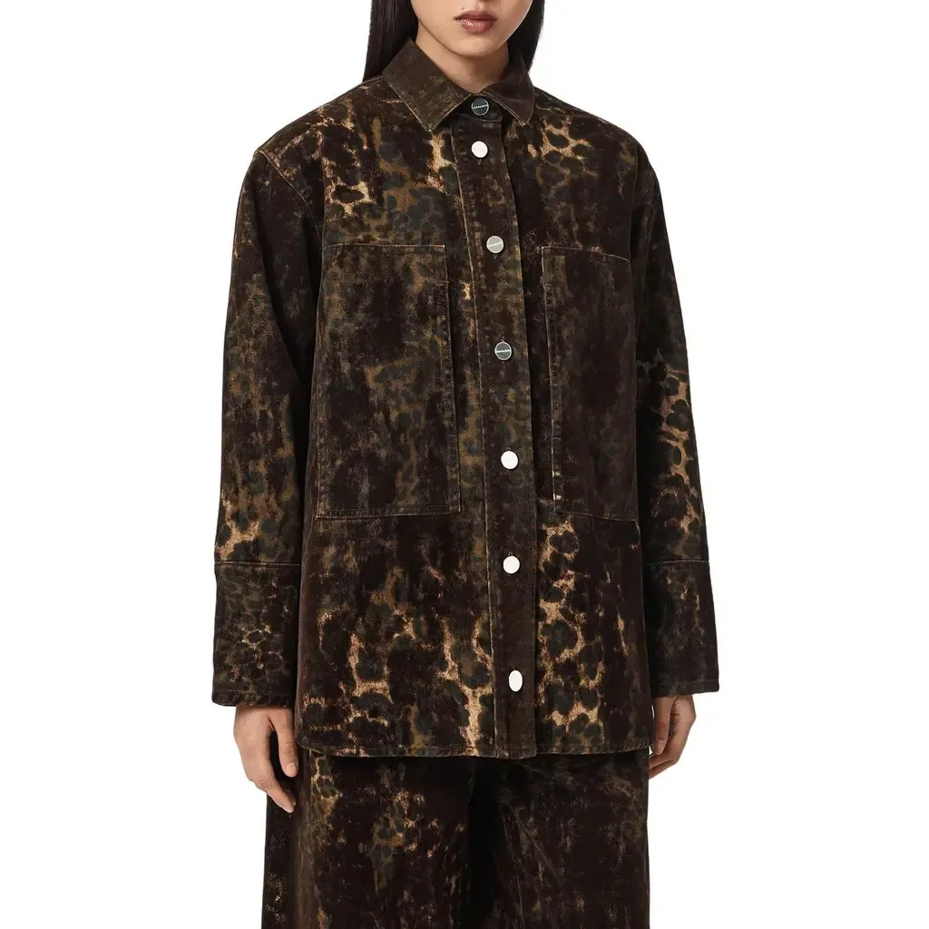 Eden Flock Leopard Print Shirt by AllSaints