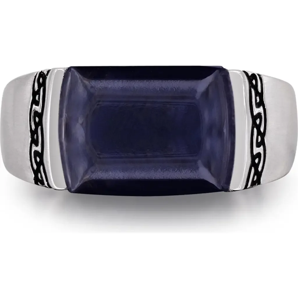 Blue Pietersite Celtic Sterling Silver Signet Ring by LuvMyJewelry
