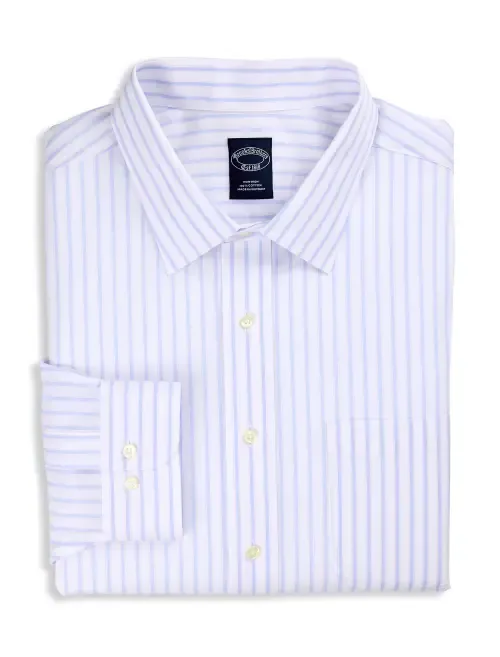 Non-Iron Striped Dress Shirt by Brooks Brothers