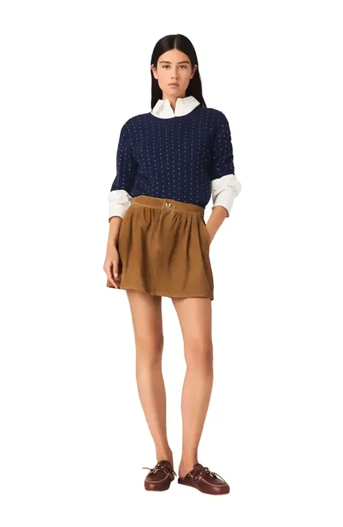 Short Suede Skirt by maje