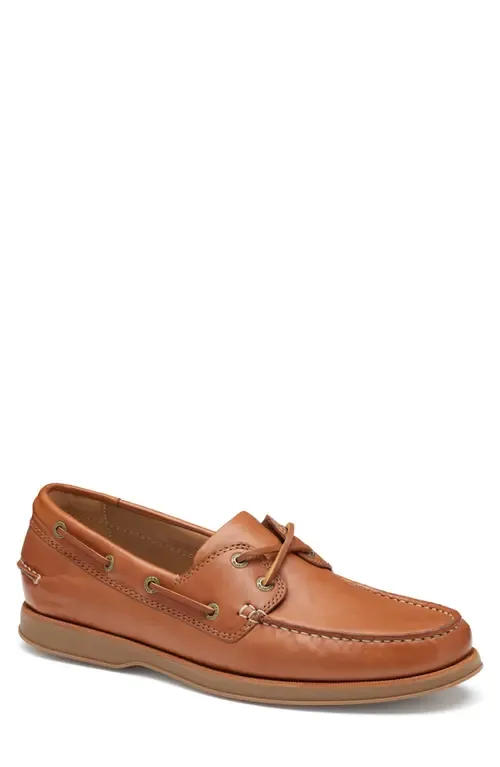 Monaco Boat Shoe in Tan Sheepskin by Johnston & Murphy