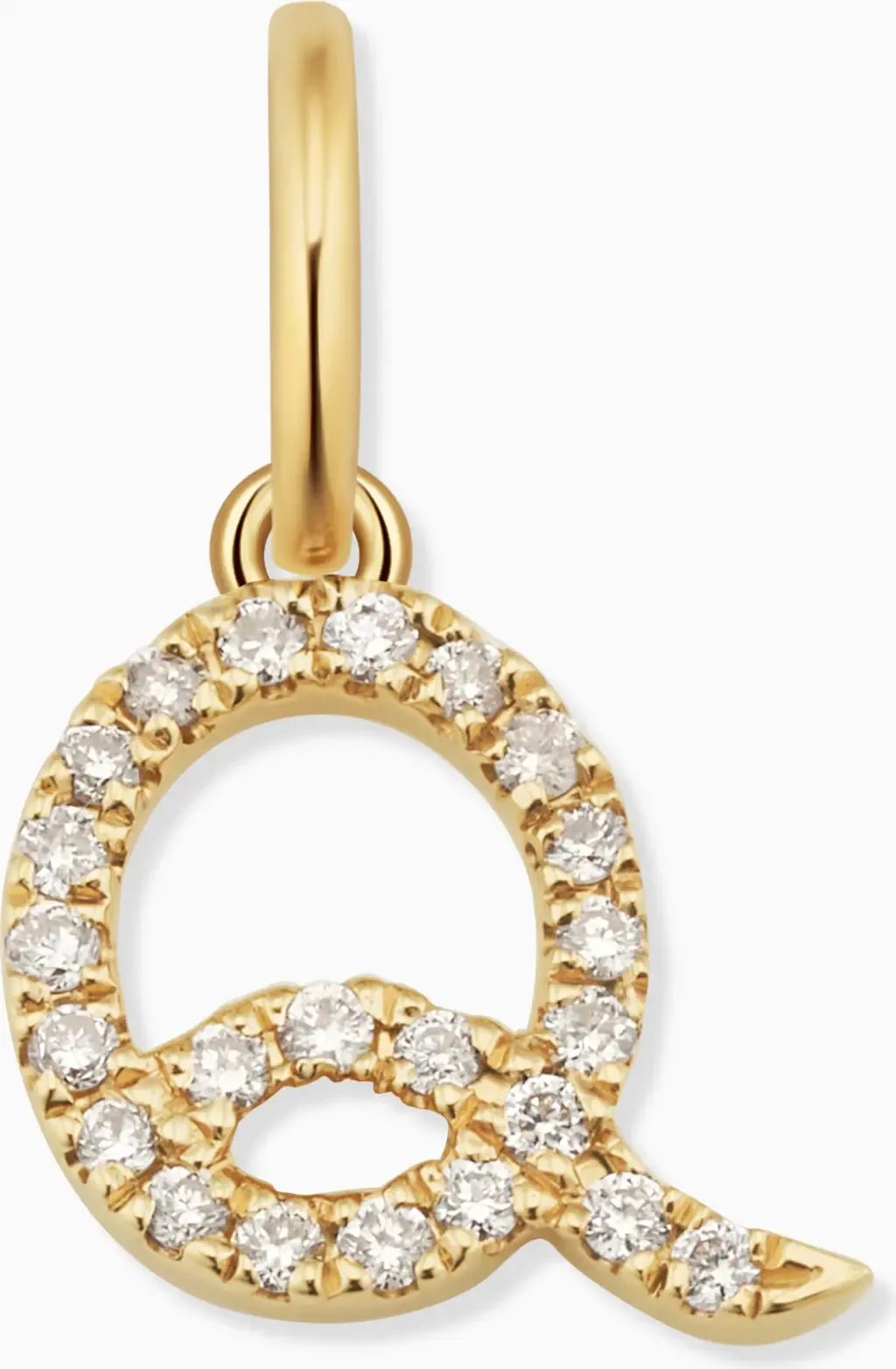 14K Gold My Letter Diamond Pendant Charm