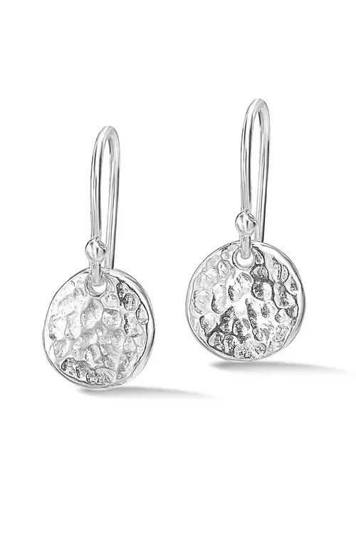 10mm Disc Nomad Earrings in Sterling Silver by Dower & Hall