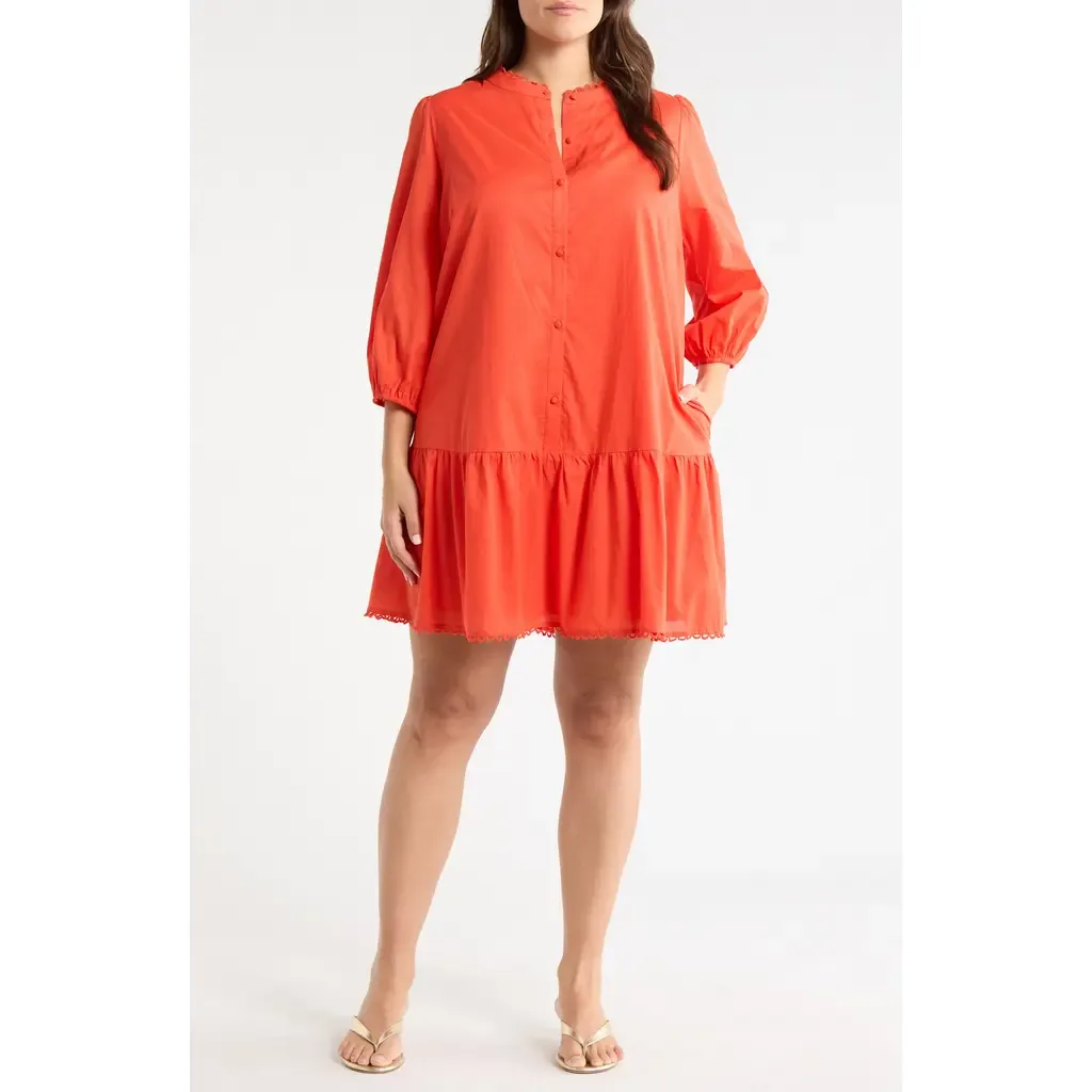 Yamila Ruffle Cotton Minidress by SUGARLIPS