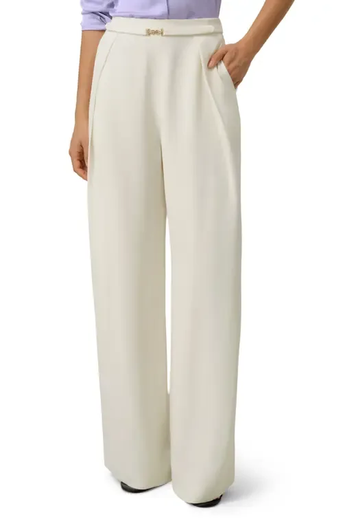 Heavy-Weight Silk Crepe Wide-Leg Pants by Lilysilk