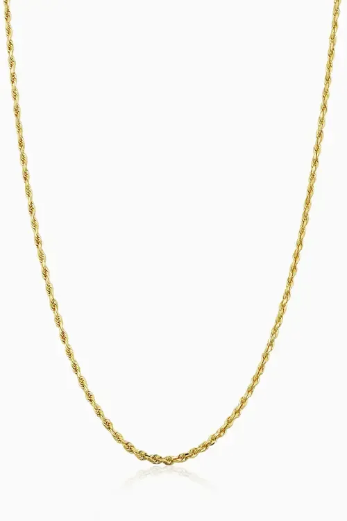 14K Gold Roman Rope Chain Necklace