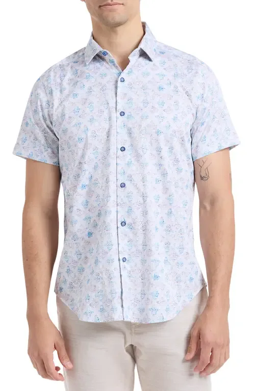 Greatorex Abstract Print Short Sleeve Button-Up Shirt by Robert Graham