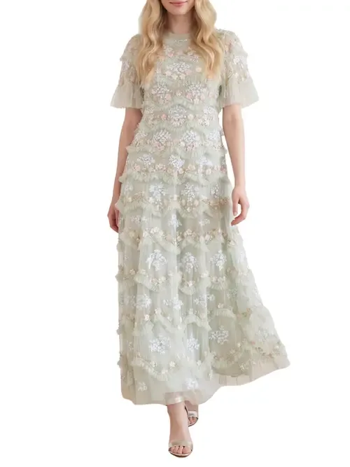 Daisy Wave Ankle Gown by Needle & Thread