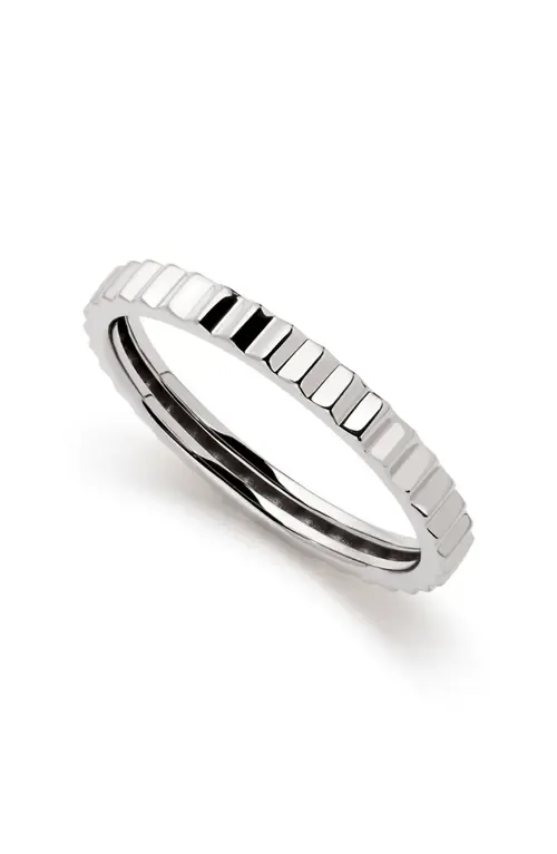 Solid White Gold Slim Nova Ring by Ana Luisa