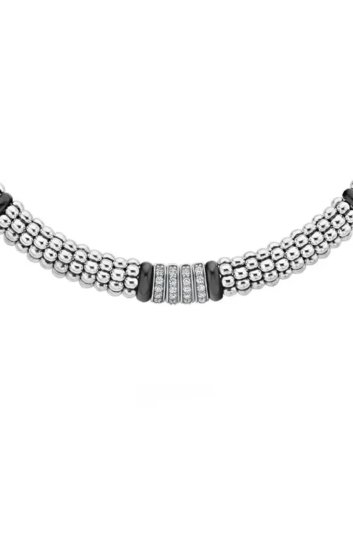 Black Caviar Diamond Rope Necklace by LAGOS