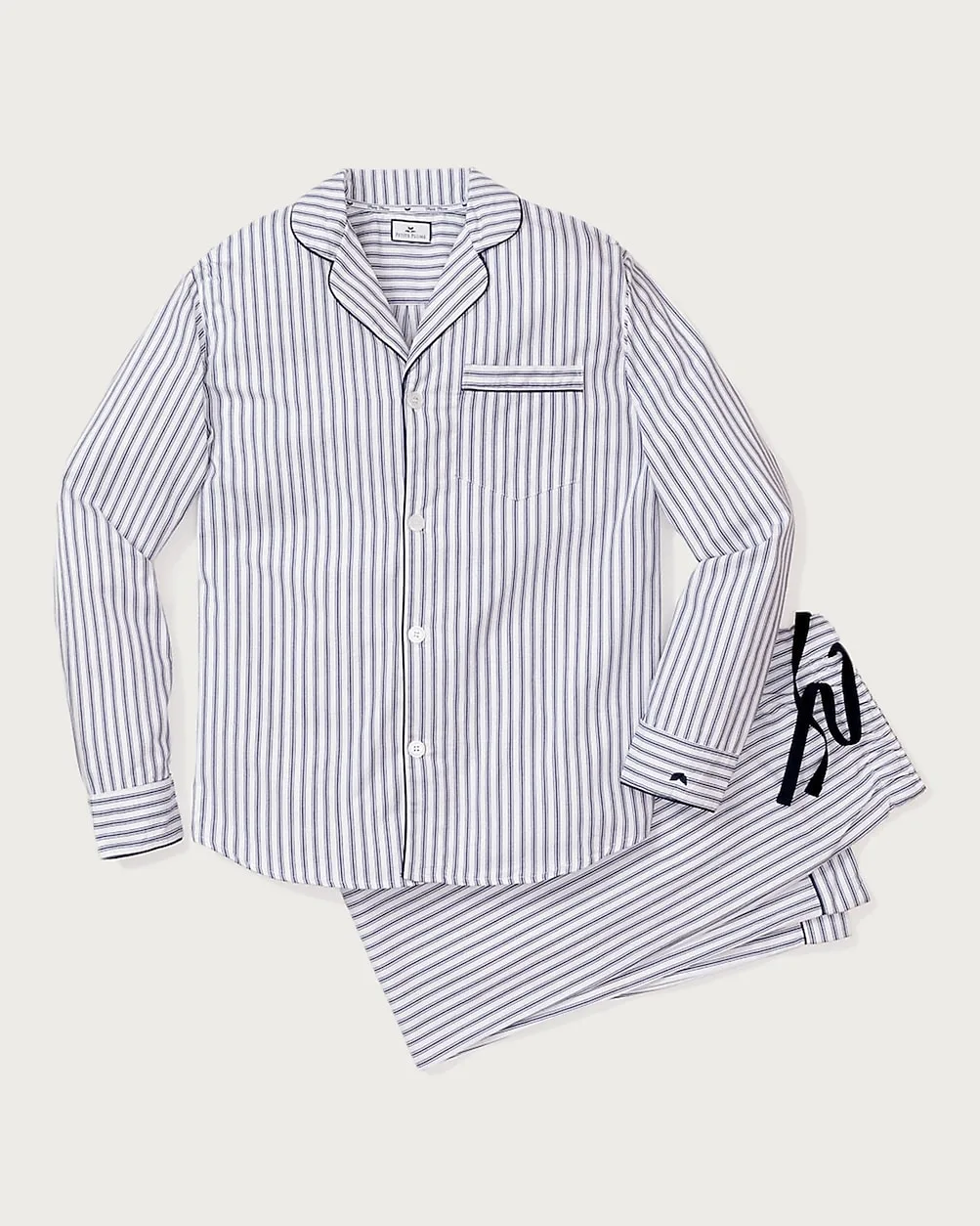Petite Plume™ Pajama Set in French Ticking by J.Crew
