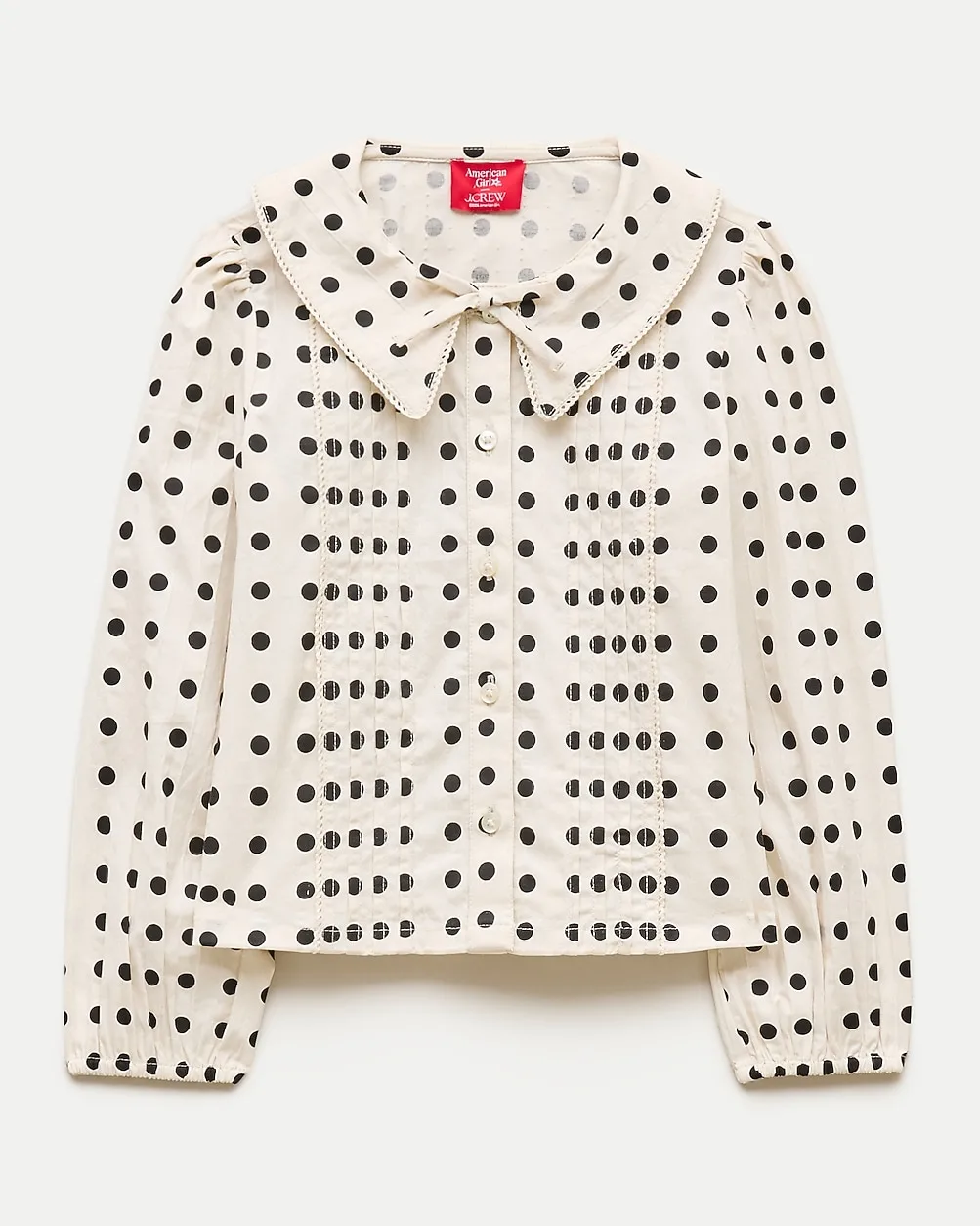American Girl® x J.Crew Puff-Sleeve Polka-Dot Top by J.Crew