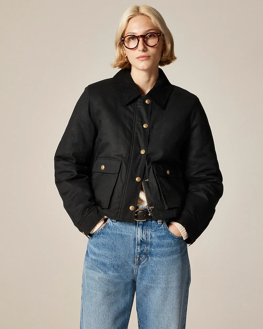 Cropped Barn Jacket™ in Ripstop Cotton by J.Crew