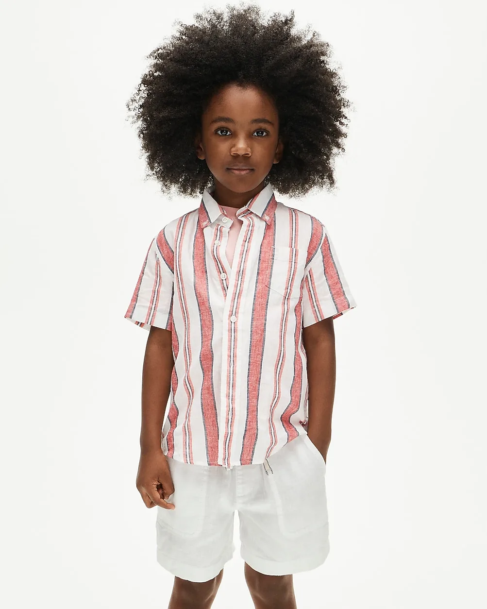 Short-Sleeve Shirt in Linen Blend by J.Crew