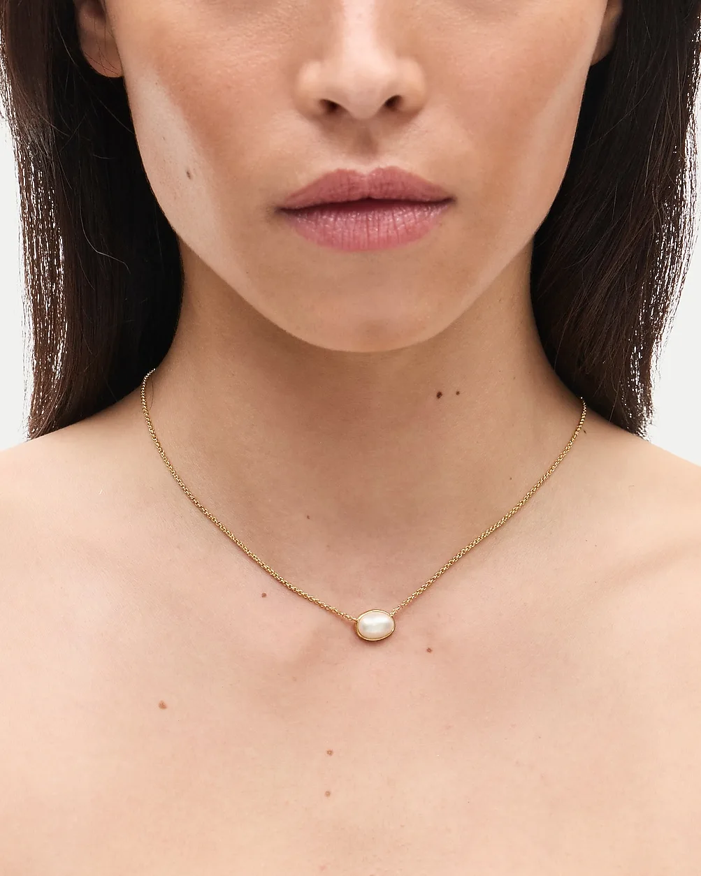 Inset Pearl Pendant Necklace by J.Crew
