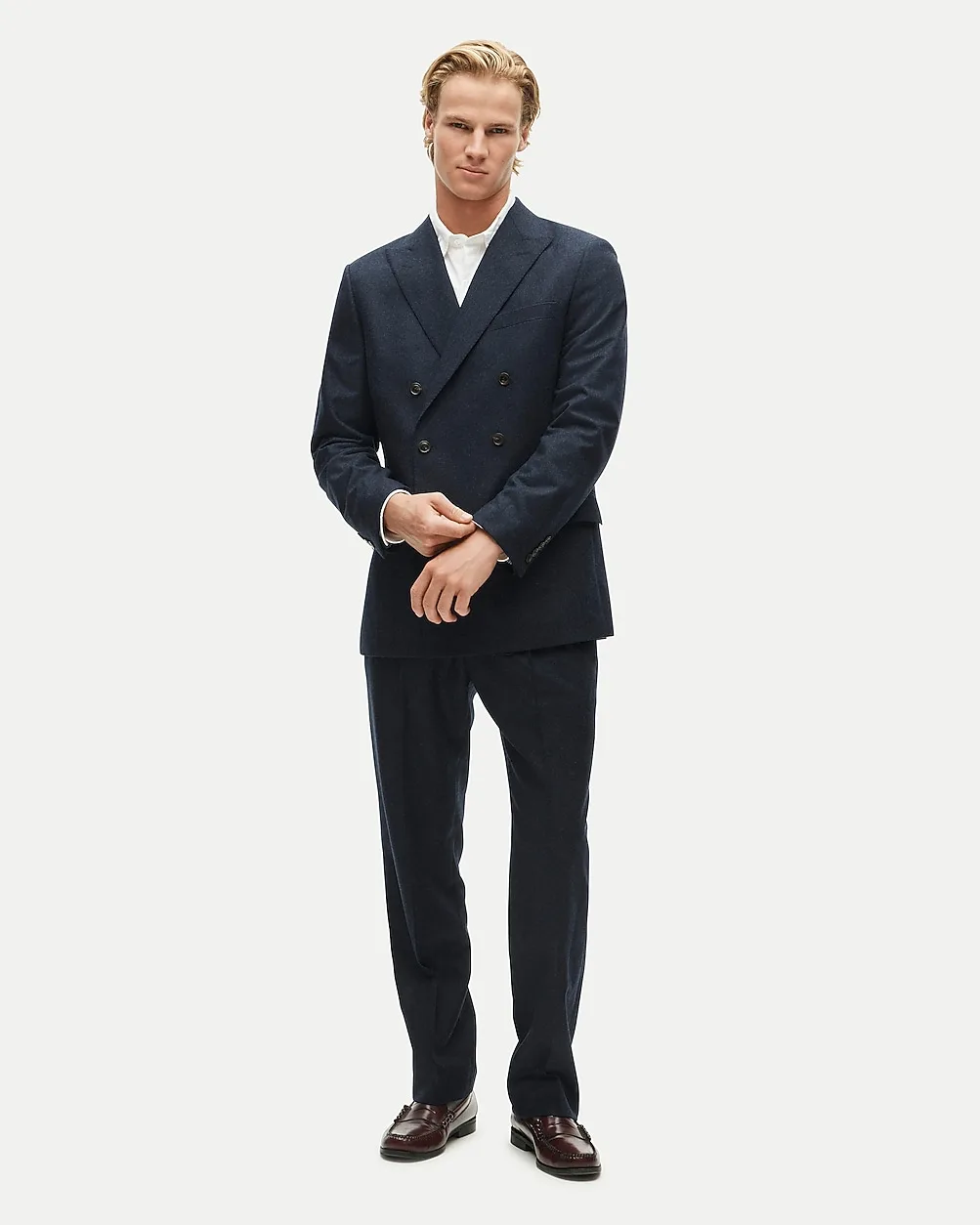 Kenmare Relaxed-Fit Suit Jacket in Italian Wool Flannel