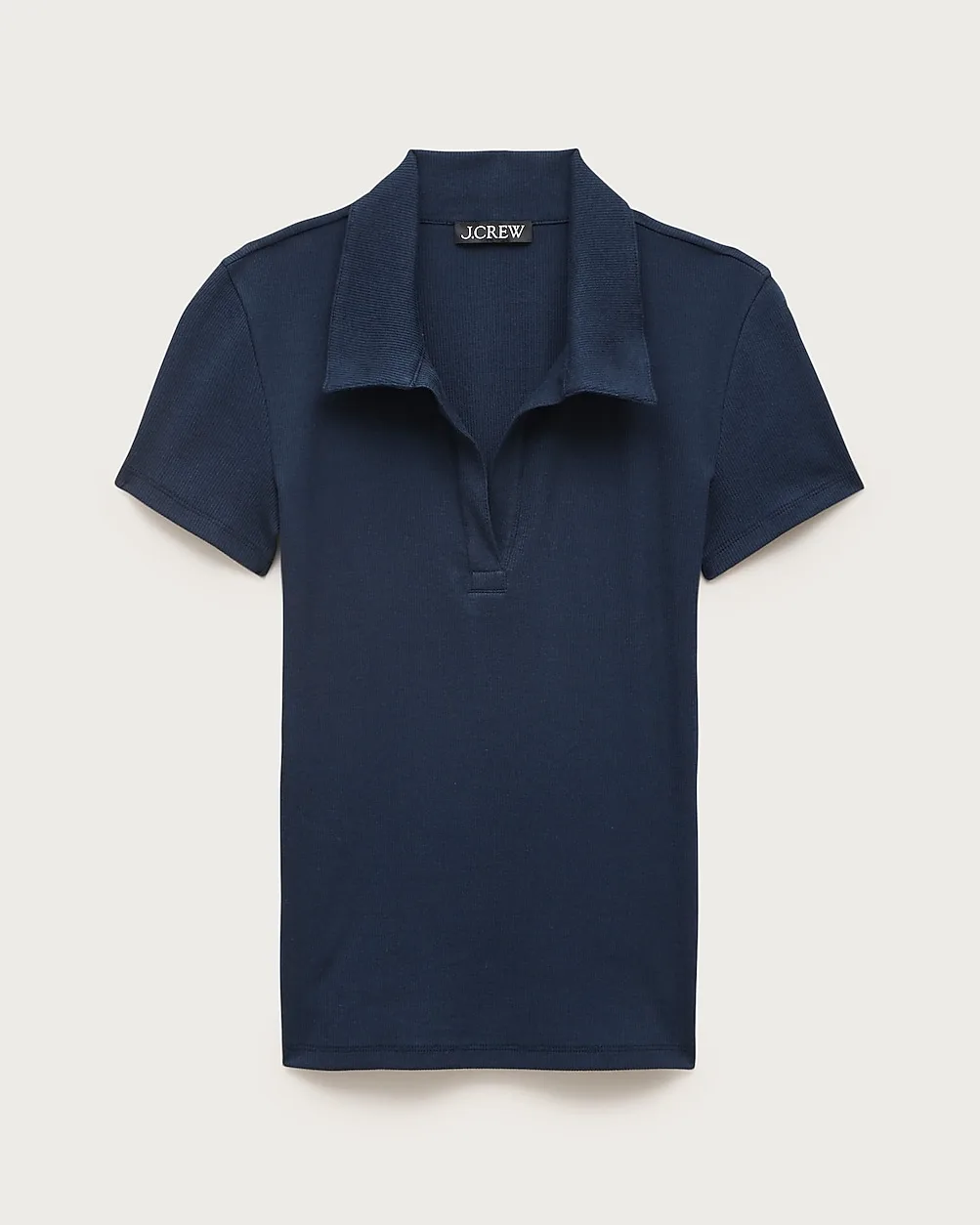 Perfect Rib Johnny-Collar Top by J.Crew