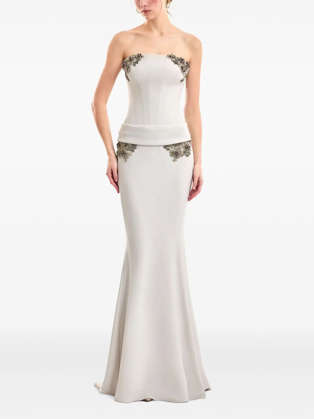 Strapless Beaded Dress by Gemy Maalouf