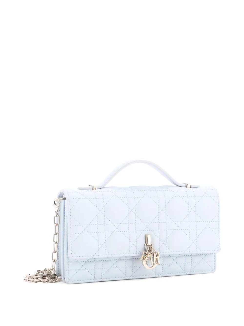 My Dior Top Handle Flap Bag Cannage Quilt Lambskin Mini Crossbody Bag by Christian Dior Pre-Owned