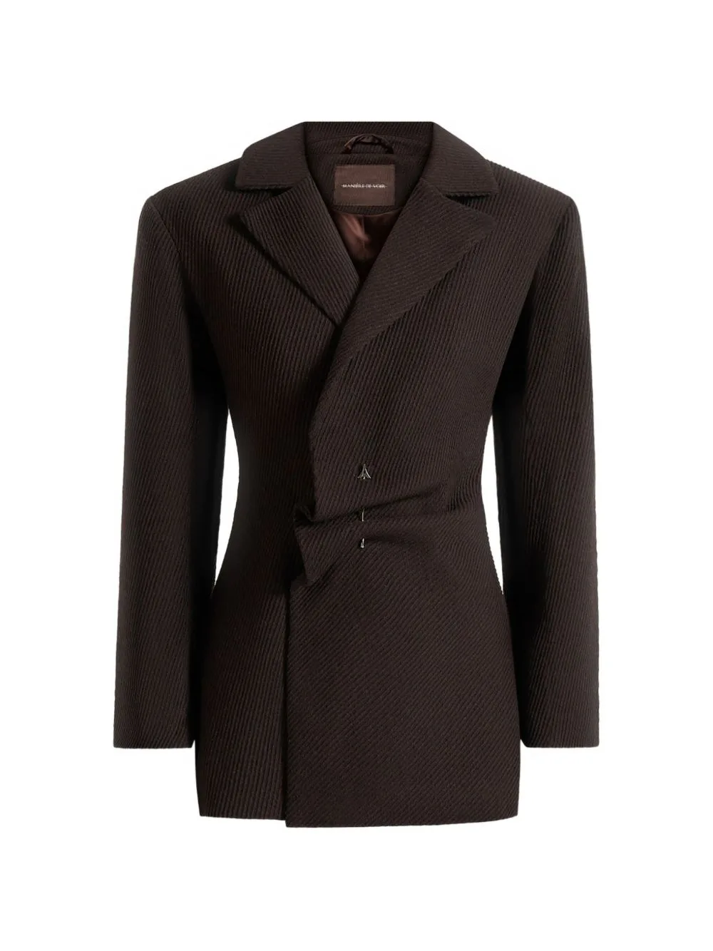 Sylvie Asymmetric-Hem Oversized Blazer Dress by Manière De Voir